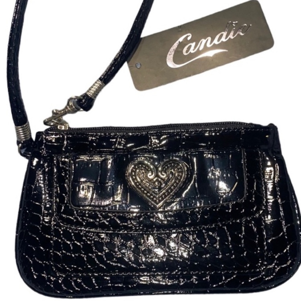 CANDIES BLCK WRISTLET ( BRIGHTON VIBES ) ZIPPER AND SNAP HARDWARE CLOSURE